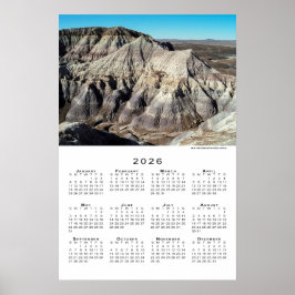 Blue Mesa Badlands Wüstengebirge 2026 Kalender Poster