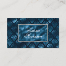 Blue Metallic Elegante Moderne Visitenkarte