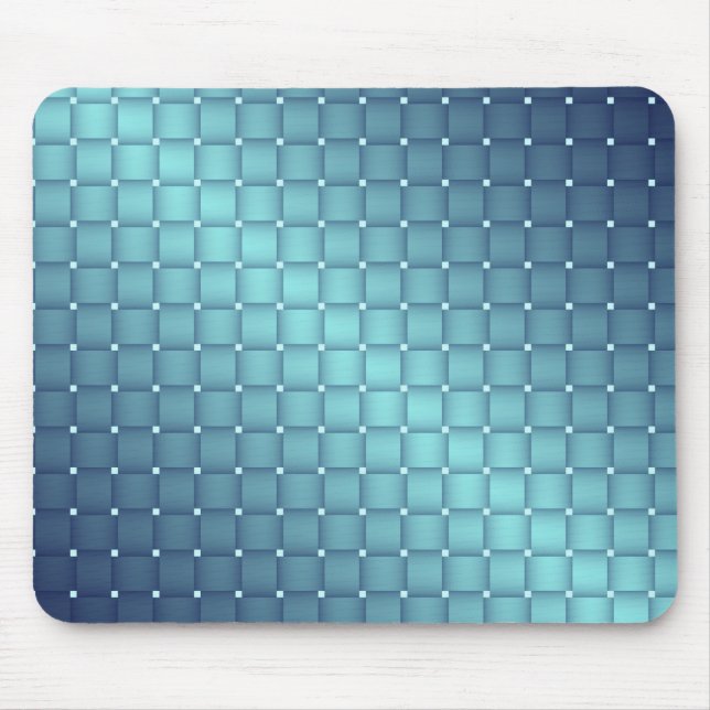 Blue Metallic Tiles Weihnachtsdekor Mousepad (Vorne)