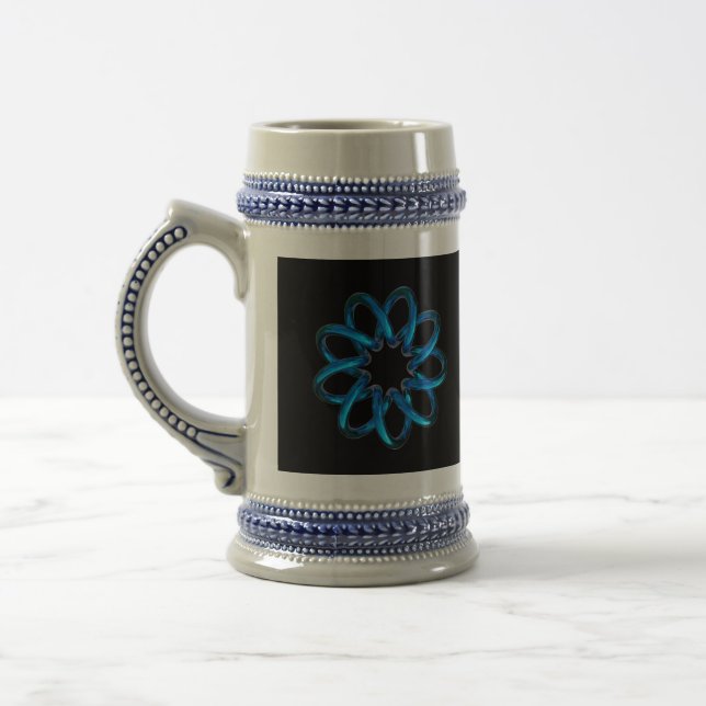 Blue Metallic Torus Knot Bierglas (Links)
