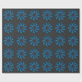 Blue Metallic Torus Knot Geschenkpapier