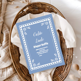 Blue Mexican Cielito Lindo Diapper Raffle Begleitkarte