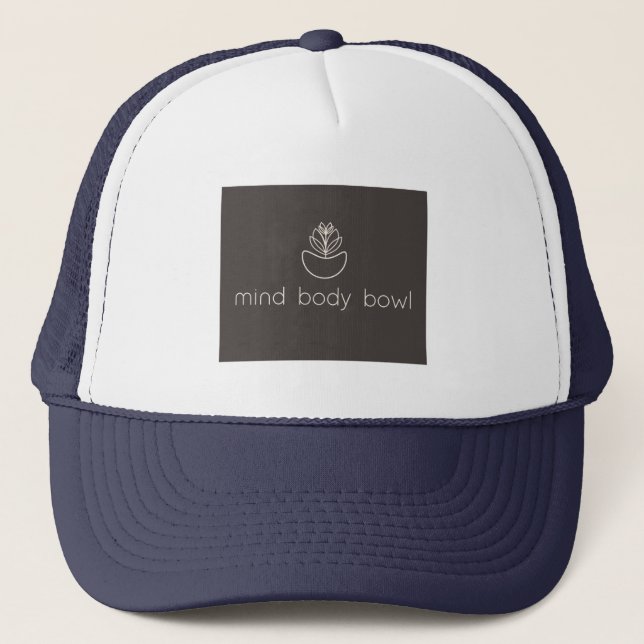 Blue Mind Body Bowl Trucker Hat Truckerkappe (Vorderseite)