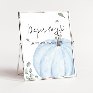 Blue Minimalistisch Pumpkin Baby Duschkabine Winde Poster