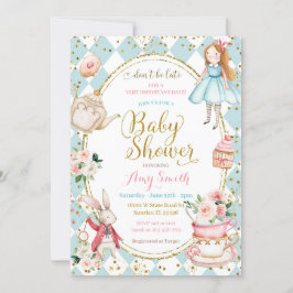 Blue Mint Alice im Wunderland Tee Party Einladung