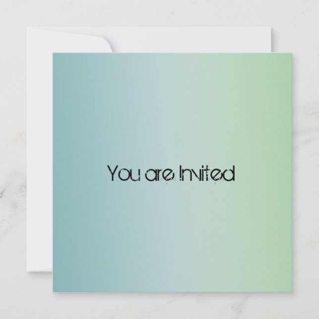 Blue Mint Baby Dusche Einladung (Vorderseite)