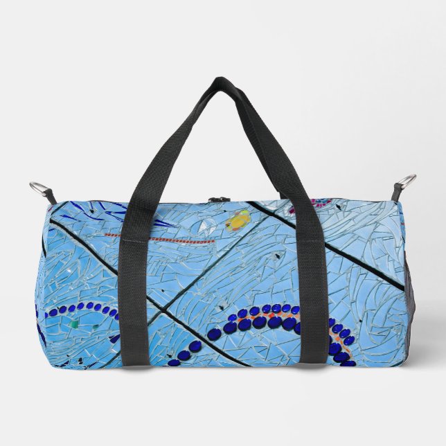 Blue Mirror Mosaic Duffle Bag (Vorderseite)