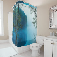 Blue Misty River Panoramic View Foto