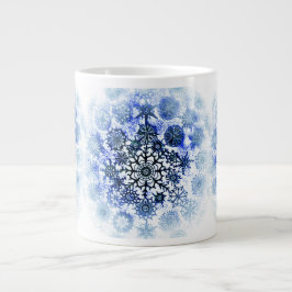 Blue Misty Snowflakes Cup Jumbo-Tasse
