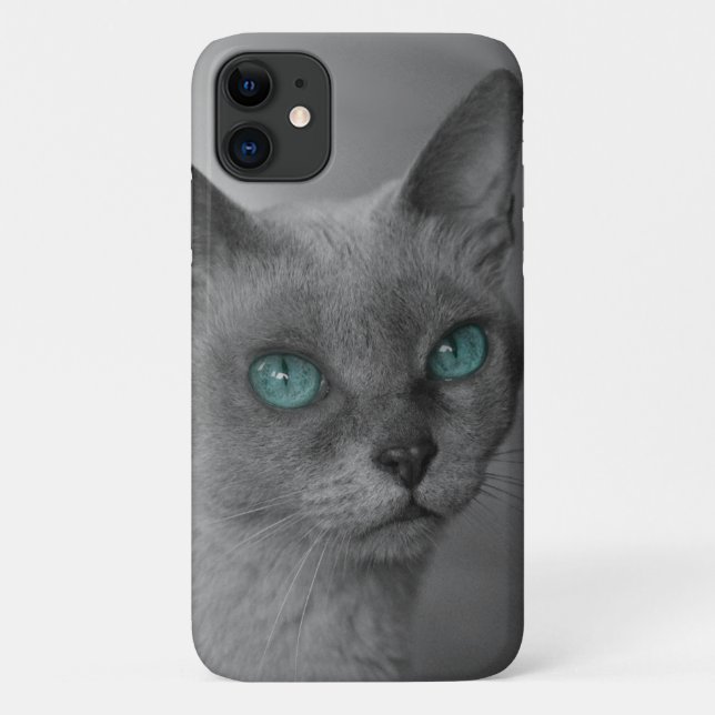 Blue Mit Augen Cat Case Mate Samsung Galaxy Case (Rückseite)
