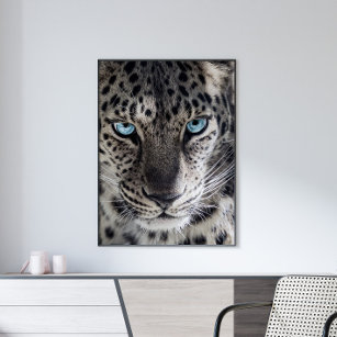 Blue Mit Augen Leopard Fotografy Art Poster