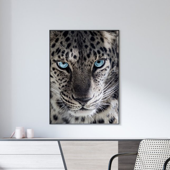 Blue Mit Augen Leopard Fotografy Art Poster (Von Creator hochgeladen)