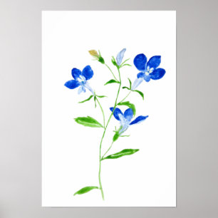 Blue mit Augen Mary Blume Poster