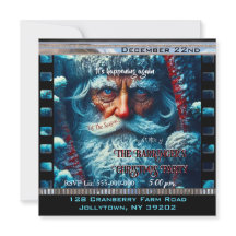 Blue Mit Augen Santa Snowy Schönes Weihnachtsfest 