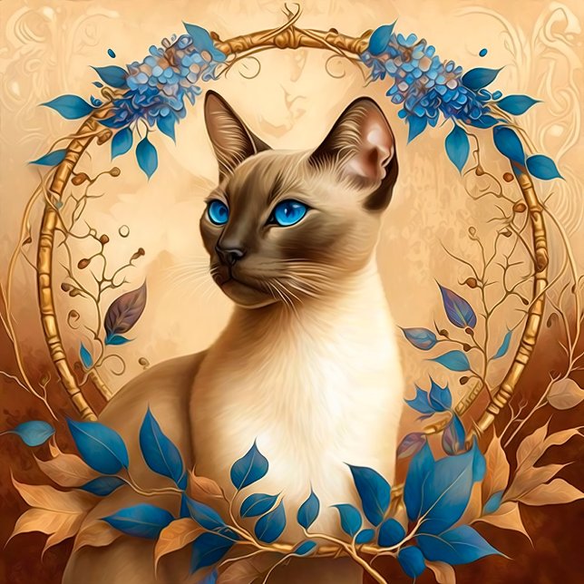 Blue Mit Augen Siamese Cat Jigsaw Puzzle (Von Creator hochgeladen)