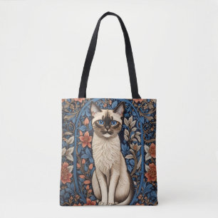 Blue Mit Augen Siamese Cat William Morris Inspirie