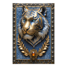 Blue Mit Augen Tiger
