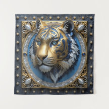 Blue Mit Augen Tiger