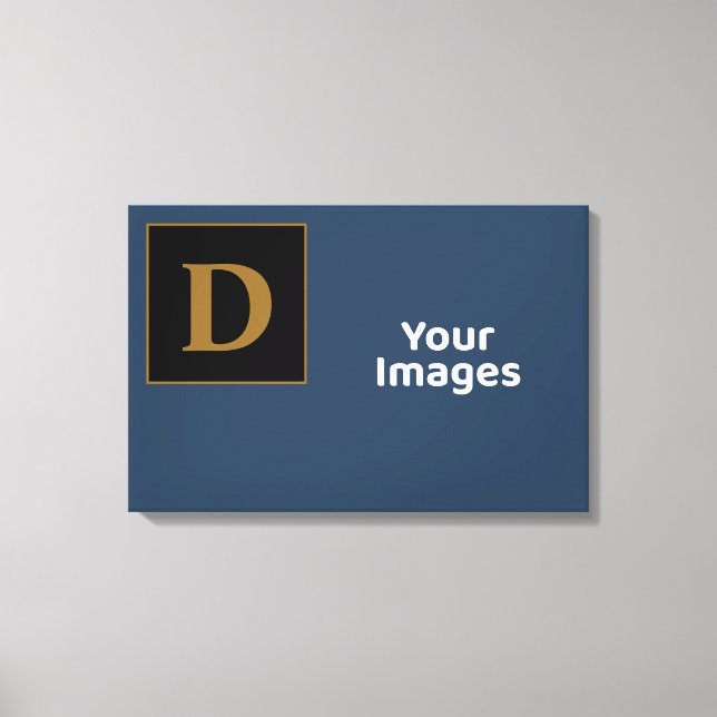 Blue mit Gold-Produktfamilie - Erstklassiges Foto Leinwanddruck (Vorderseite)