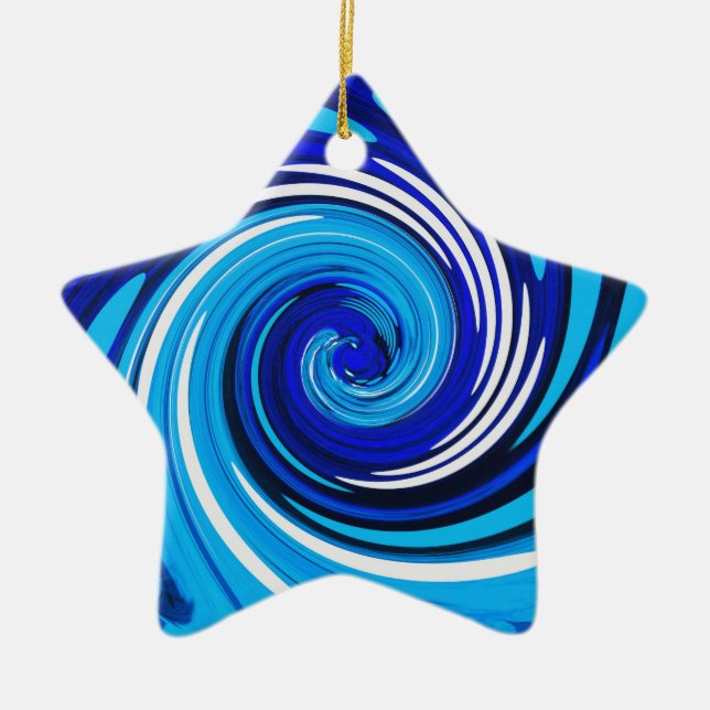 Blue-Mix-Kunst Keramik Ornament (Vorne)