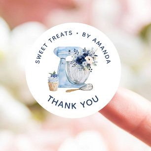 Blue Mixer Vielen Dank Runder Aufkleber