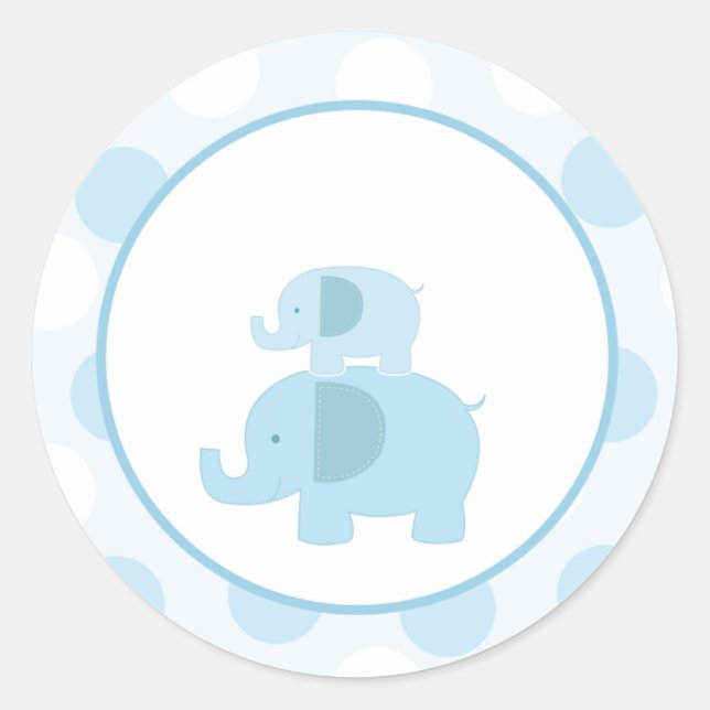 Blue Mod Elephant Umschlag Aufkleber / Toppers 20 (Vorderseite)