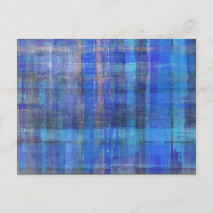 Blue Modern Abstrakt Art Postcard Postkarte