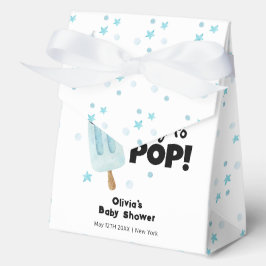 Blue Modern Bow Ice Cream Ready Pop Babydusche Geschenkschachtel