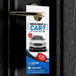 Blue Modern Car Miete Mietwagen Miete Türanhänger