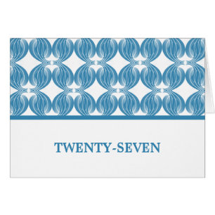 Blue Modern Deko Tischnummer Card