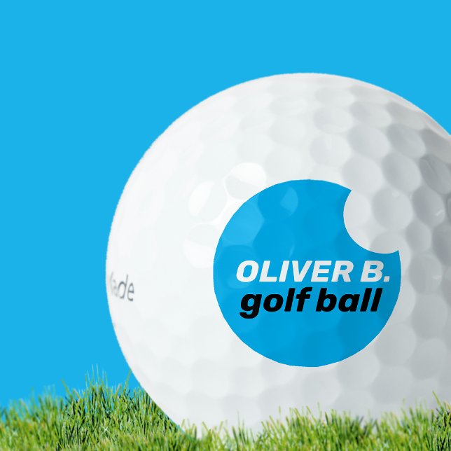 Blue Modern Logo Golfer Ball (Von Creator hochgeladen)