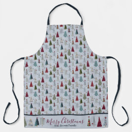 Blue Modern Minimalistischer Weihnachtsbaum Schürze