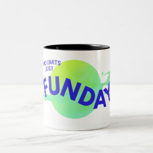 Blue Modern No Limits Just Funday Tasse