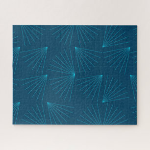 Blue, modern, simple light celebration concept puzzle