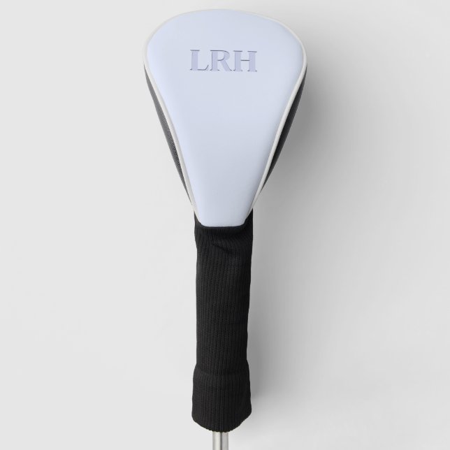 Blue Modern Women's Monogram Golf Driver Cover Headcover (Vorderseite)