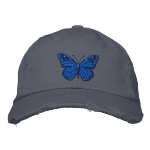Blue Monarch Butterfly Bestickte Baseballkappe