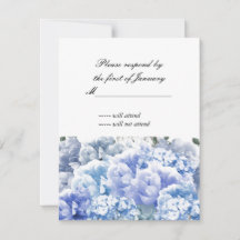 Blue Monochromatic Bouquet of Florals Repcard