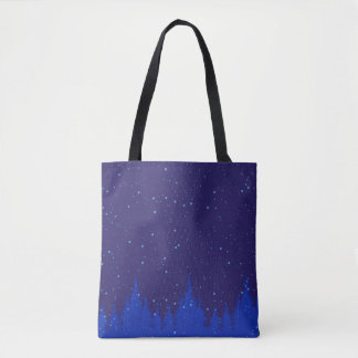 Blue Monochromatic Snowy Weihnachtsdesign