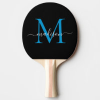Blue Monogram Blue Ozean Eleganter Skriptname