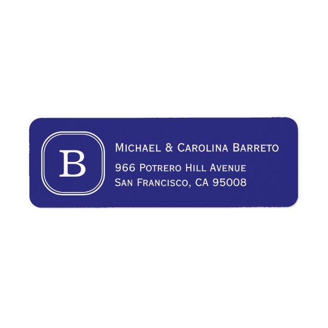 Blue Monogram Labels (Vorne)