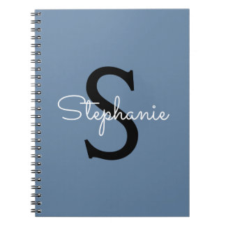 Blue Monogram Name Notizblock