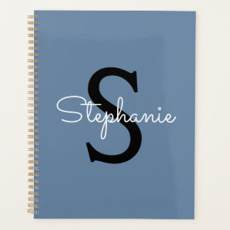 Blue Monogram Name Planer