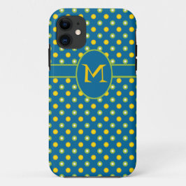 Blue Monogram Polka Dots iPhone 5/5s Xtreme Case