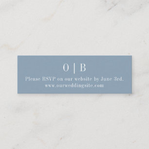 Blue Monogram UAWG Website Mini-Abschlusskarte Mini Visitenkarte