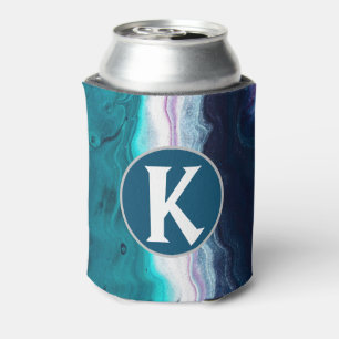 Blue Monogramm Abstrakt Dosenkühler