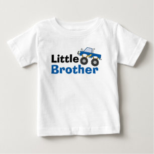 Blue Monster Truck Little Brother Baby T-shirt