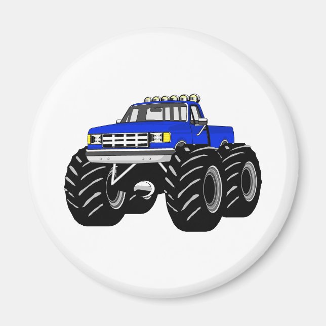 BLUE MONSTER TRUCK MAGNET (Vorne)