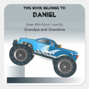 Blue Monster Truck Sticker