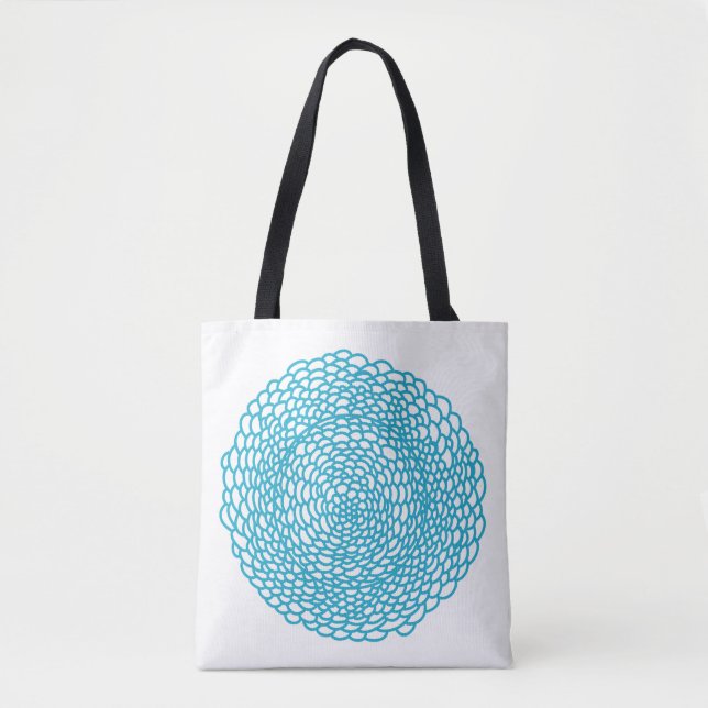 Blue Mood Custom All-Over-Print Tote Bag (Vorderseite)