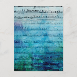 Blue Mood Music Postkarte